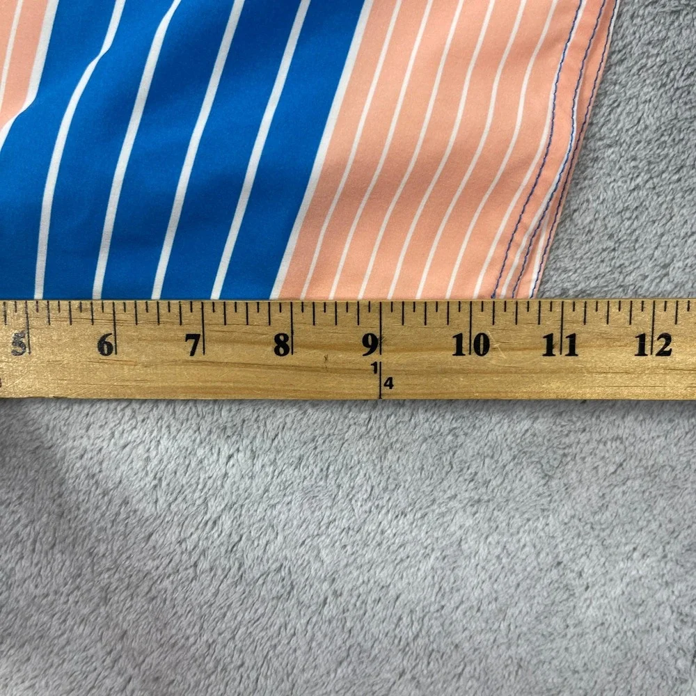 RVCA Board Shorts Men 36 Blue Peach Industry Striped Performance Stretch Pocket
